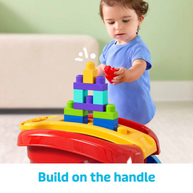 Fisher-Price Mega Bloks First Builders Block Scooping Wagon with Storage