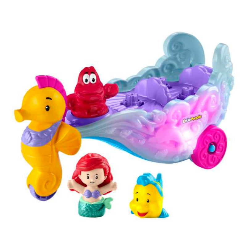 Little People Ariel's Disney Princess Light-Up Sea Carriage Musical Vehicle Toy