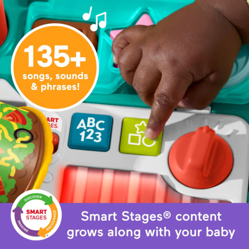 Fisher-Price Laugh & Learn 4-In-1 Snack Cart Walker Baby & Toddler Learning Toy