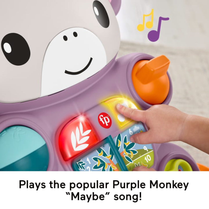 Fisher-Price Learn With Me Monkey Walker with Music and Lights - Purple