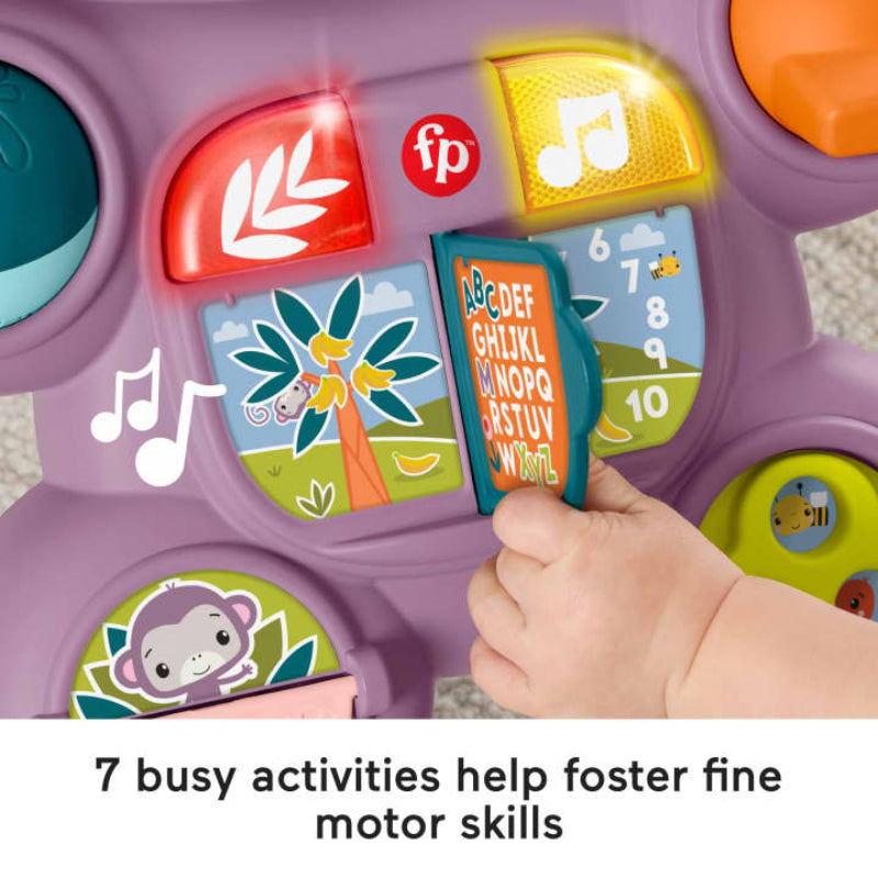 Fisher-Price Learn With Me Monkey Walker with Music and Lights - Purple