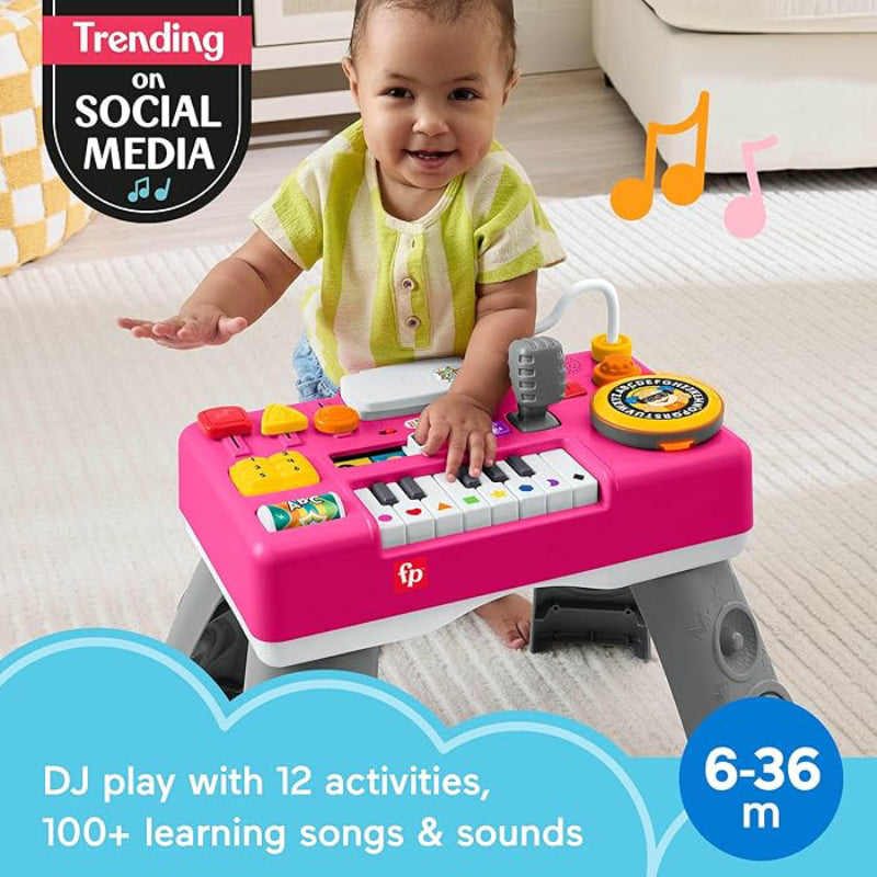 Fisher-Price Laugh Learn DJ Table Toy Pink/Gray