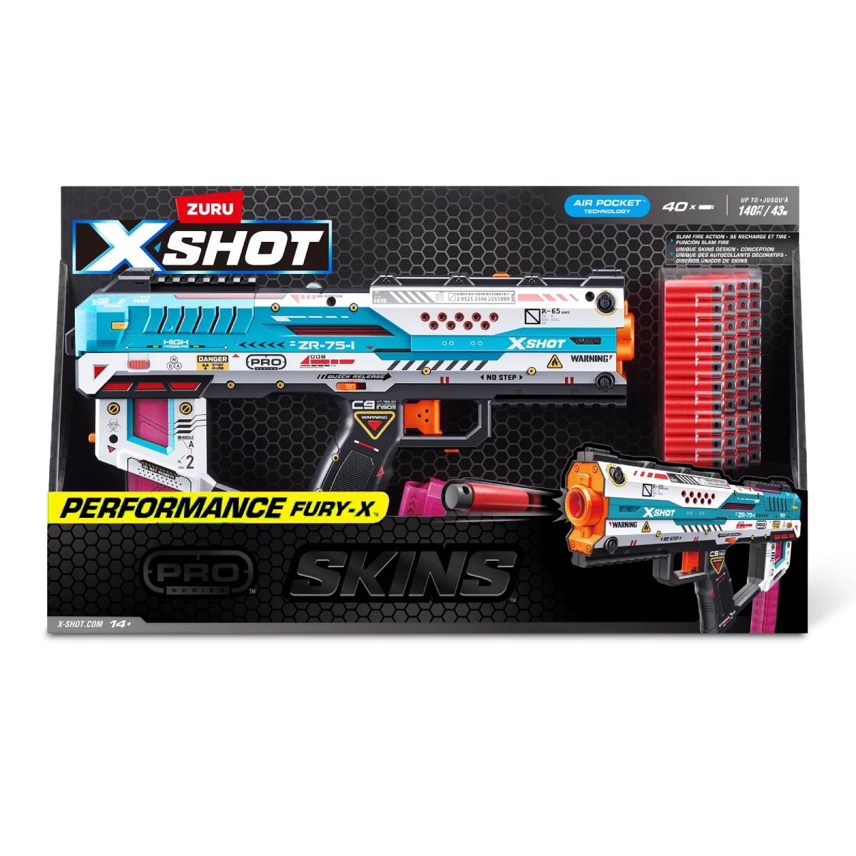 Zuru XShot Pro Fury X Blaster Toy (40-Darts)