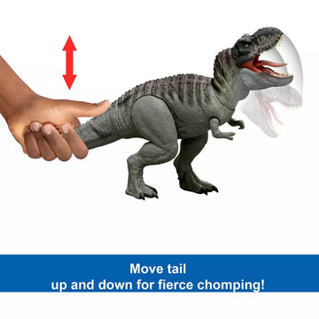 Mattel Jurassic World Rebirth Power Devour Tyrannosaurus Rex Dinosaur Figure - Gray