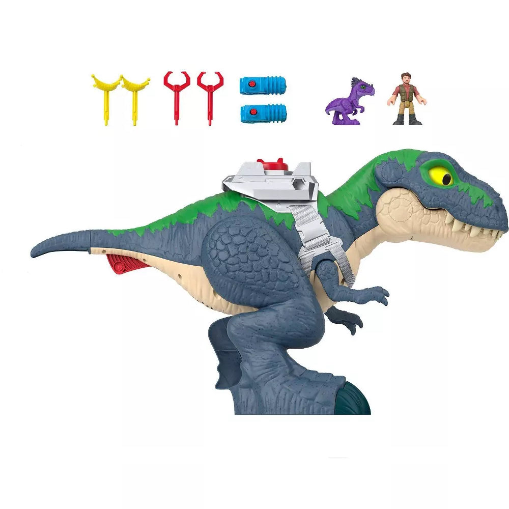 Fisher-Price Imaginext Jurassic World Rebirth Ultimate Action Chomp T. Rex Dino Toy and Action Figures