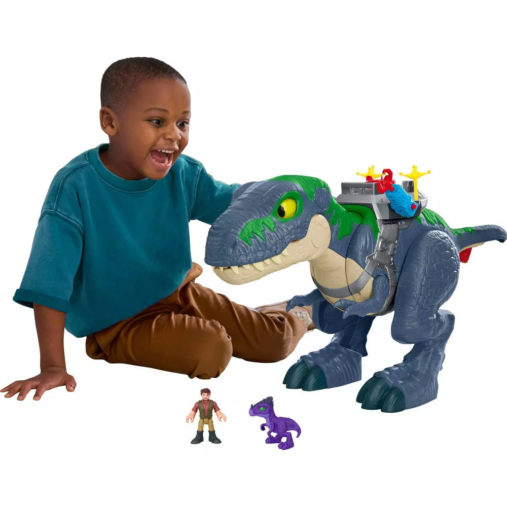 Fisher-Price Imaginext Jurassic World Rebirth Ultimate Action Chomp T. Rex Dino Toy and Action Figures