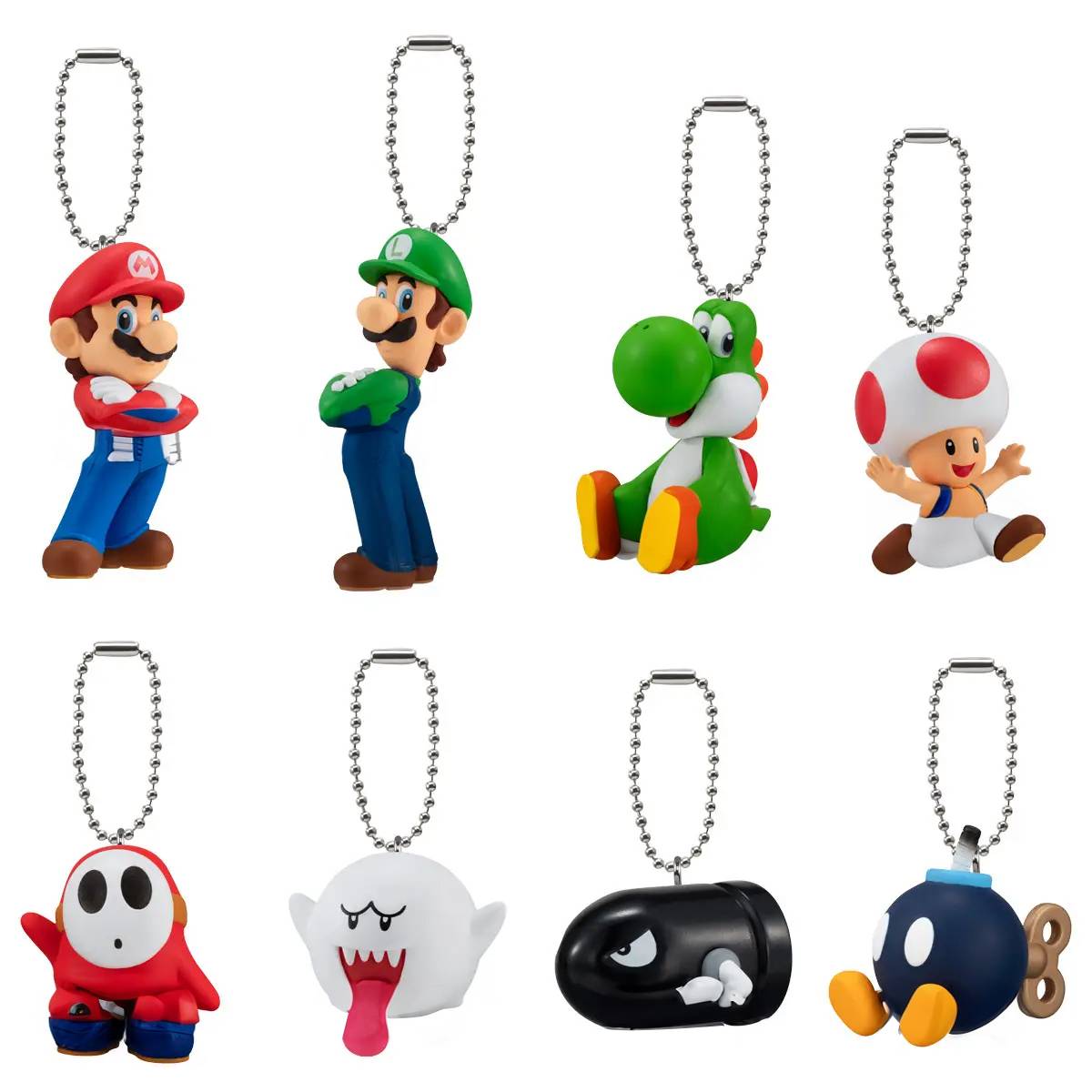 Bandai Super Mario Mascot Keychain (10-Piece) - Assortment