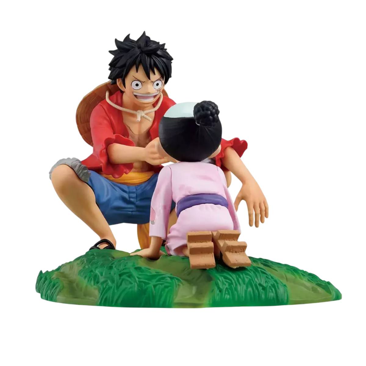 Bandai Ichibansho One Piece 3.9" Monkey D. Luffy and Momonosuke Action Figure