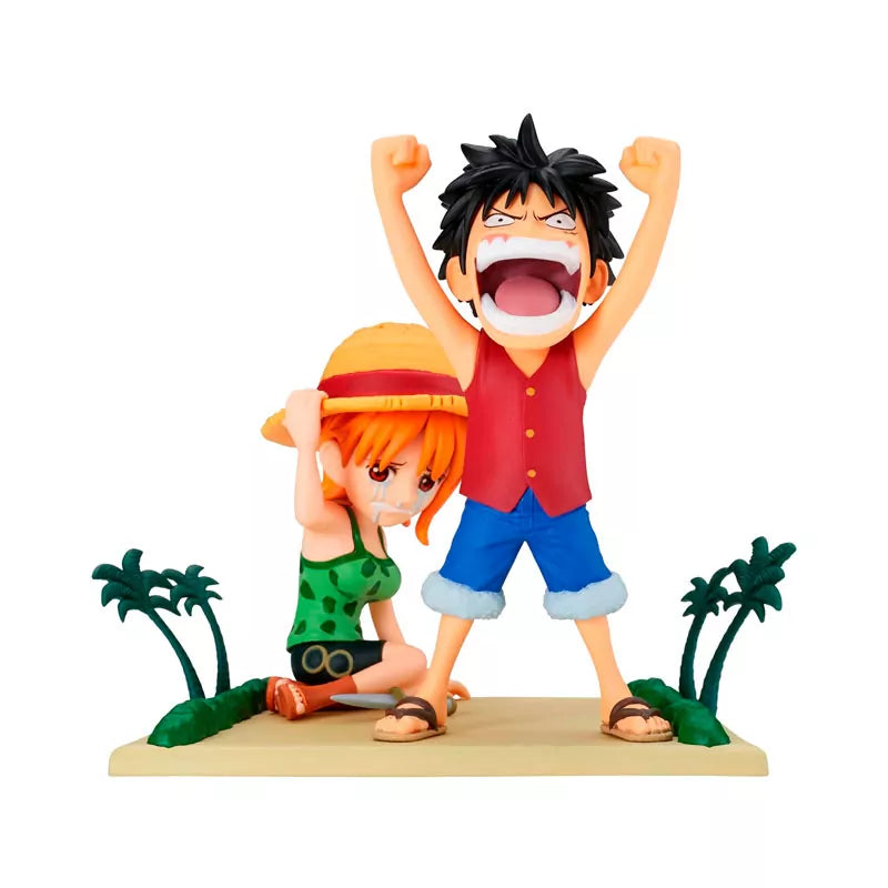 Banpresto One Piece 2.75" Monkey D. Luffy and Nami Action Figure