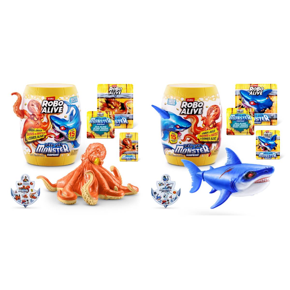 Zuru Robo Alive Deep Sea Monster Surprise Barrel Toy Set - Assortment