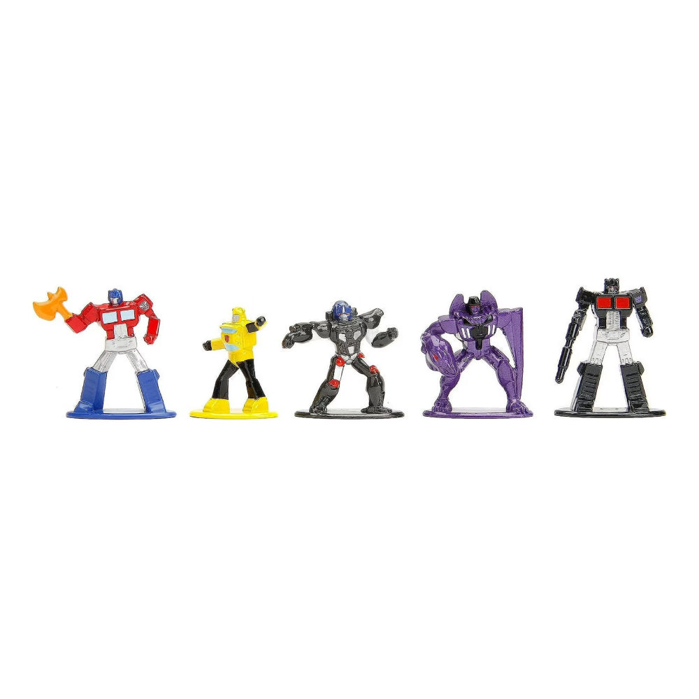 Figuras de metal Nano de Transformers de Jada Toys (juego de 18)