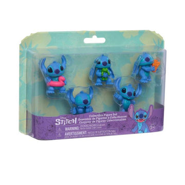 Disney 5" Stitch Collectible Action Figure Set (5 Pieces) - Blue
