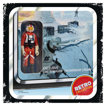 Hasbro Star Wars Hoth Ice Planet Adventure Retro Board Game with Snowspeeder Luke Action Figure
