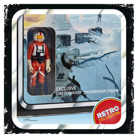 Hasbro Star Wars Hoth Ice Planet Adventure Retro Board Game with Snowspeeder Luke Action Figure