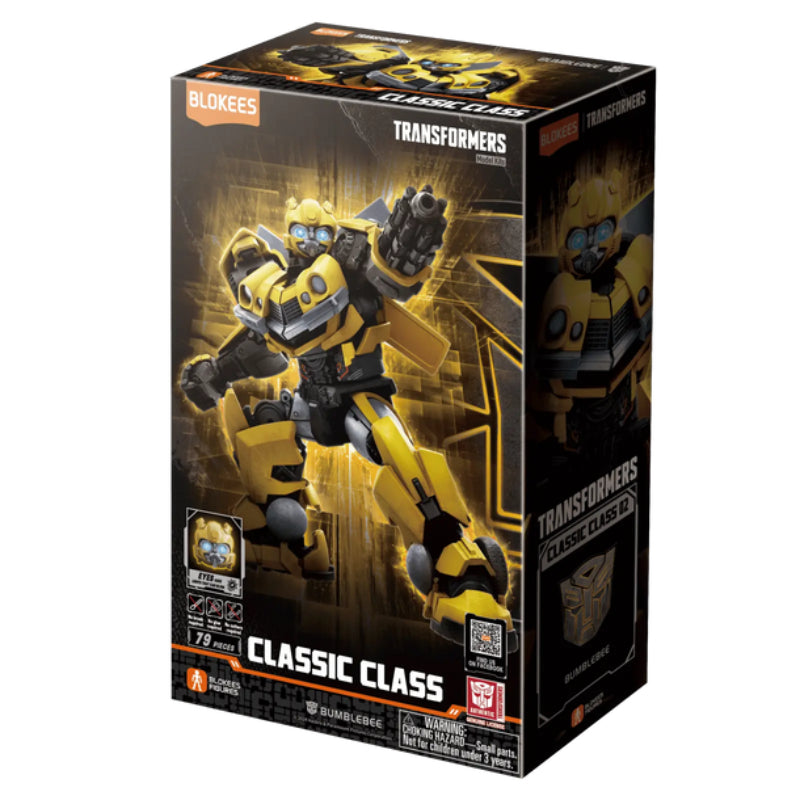Blokees Transformers Classic Class 02 Rise of the Beasts Bumblebee Model Kit (79-Pieces) - Yellow/Gray