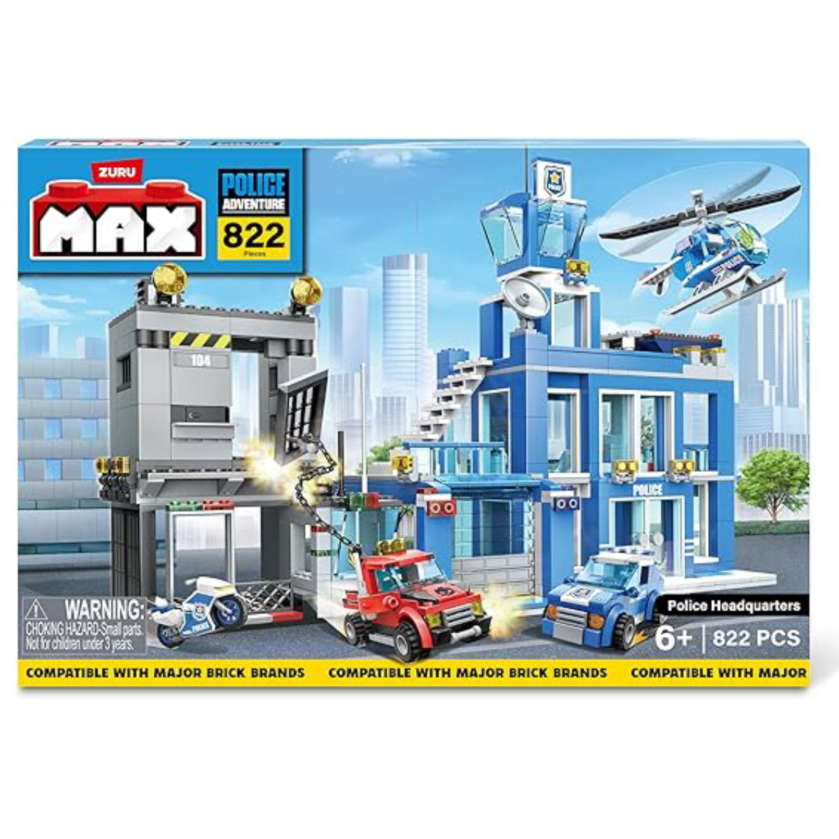 アマトリ329 トイガンセット Max Police Adventure Building Bricks Playset (822-Pieces)– Curacao