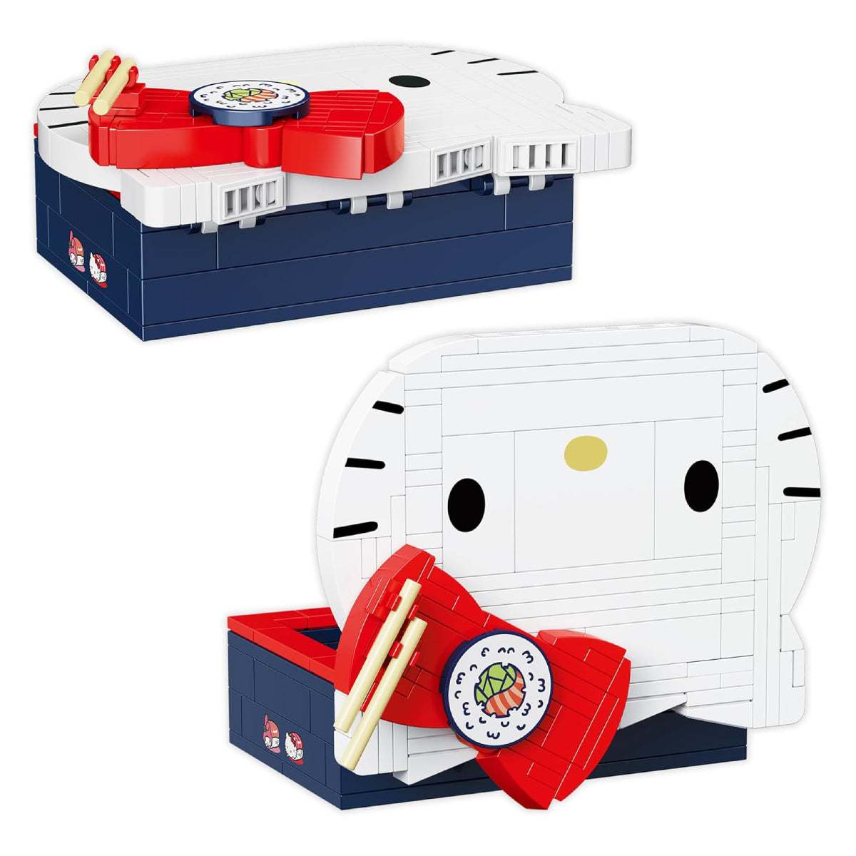 Hello Kitty Bento Box Brick Building Toy Set with Mini Sushi (191-Piece)