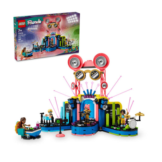 Set de construcción de juguetes LEGO Friends: espectáculo de talentos musicales de Heartlake City (669 piezas)