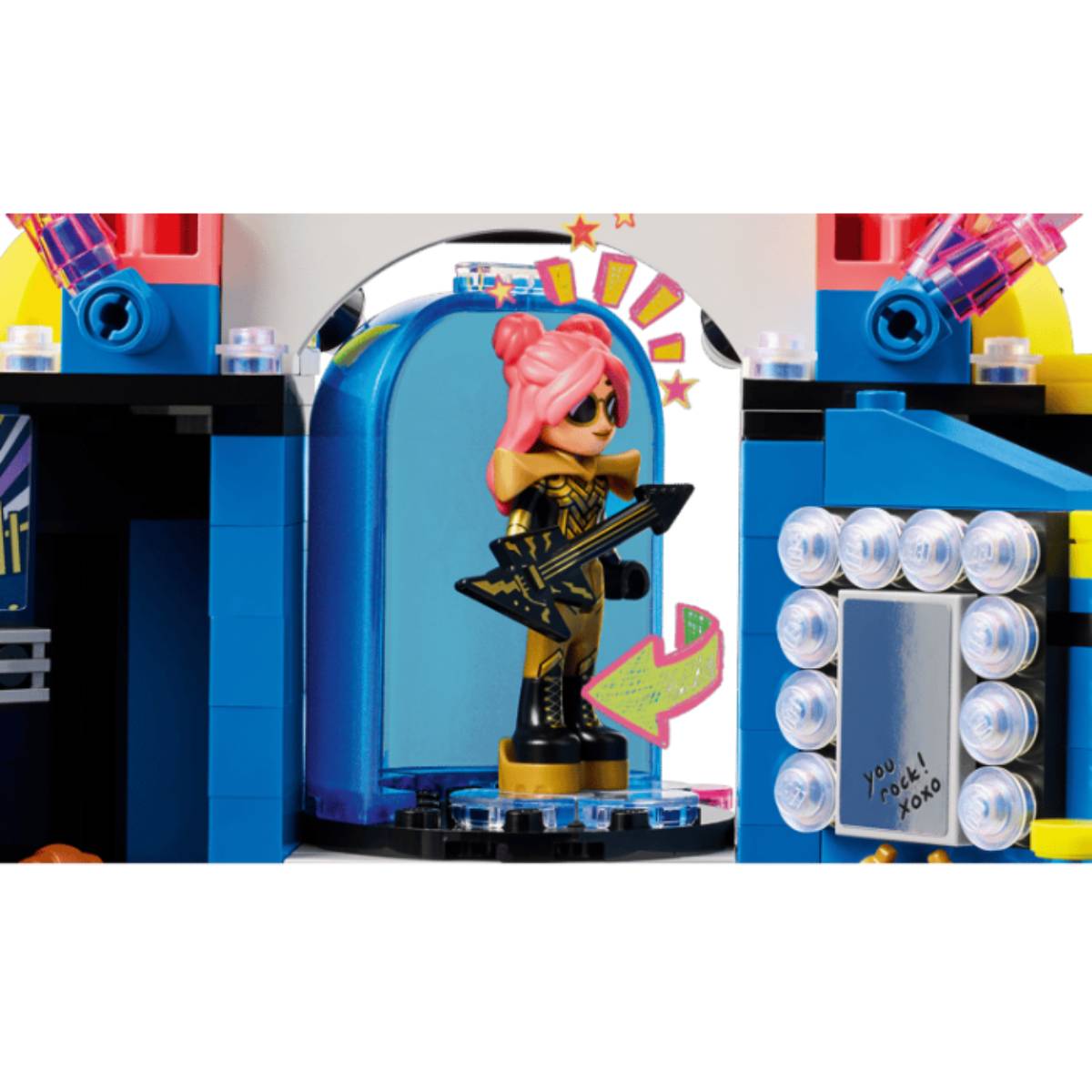 Set de construcción de juguetes LEGO Friends: espectáculo de talentos musicales de Heartlake City (669 piezas)