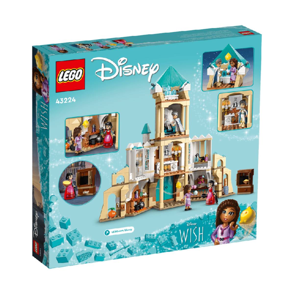 Juego de construcción LEGO Disney Princess: Castillo del Rey Magnífico (613 piezas)
