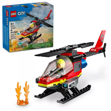 Juego de construcción de helicóptero de bomberos y rescate LEGO City (85 piezas)
