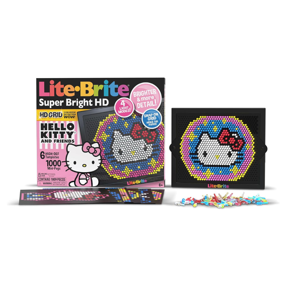 Hello Kitty Lite Brite Super HD Grid Light Up Toy - Black