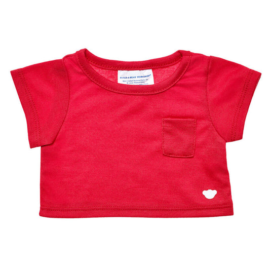 Build-A-Bear Pocket T-Shirt for Teddy Bear - Red