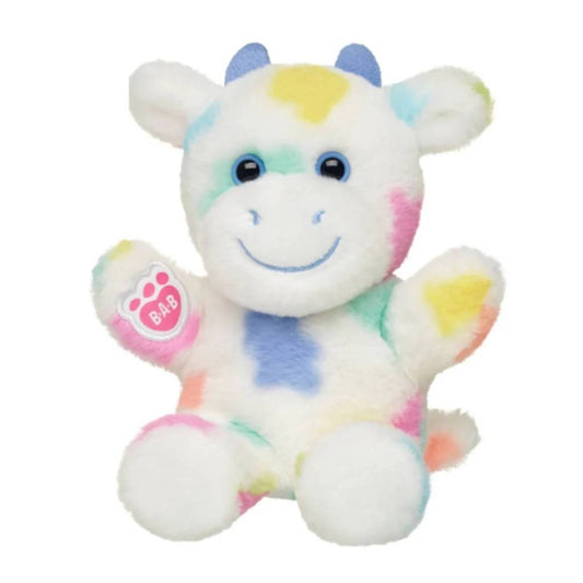 Build-A-Bear 7" Mini Beans Pastel Cow Plush Toy - White
