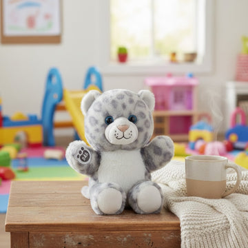 Build-A-Bear 7" Mini Beans Snow Leopard Stuffed Animal Plush Toy - Gray
