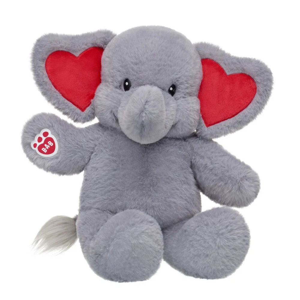 Build-A-Bear 16" Love You Tons Elephant Stuffed Animal Plush Toy - Gray