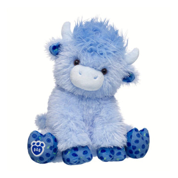 Build-A-Bear 12" Blueberry Highland Cow Stuffed Animal Toy - Blue
