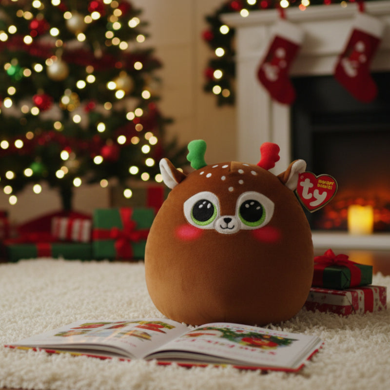 Ty Squish-A-Boos 14" Minx Reindeer Plush Toy - Brown