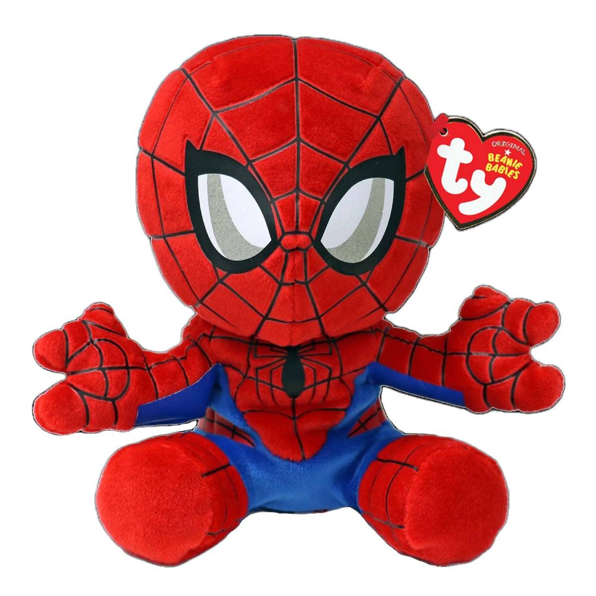 Ty Beanie Baby Marvel 8" Spiderman Soft Plush Toy - Red/Blue