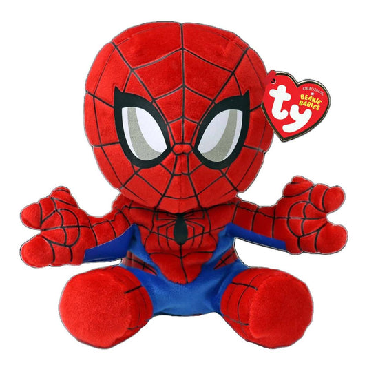 Ty Beanie Baby Marvel 8" Spiderman Soft Plush Toy - Red/Blue
