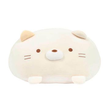 Amuse Sumikkogurashi Neko Mochi Cushion Soft Toy - Beige