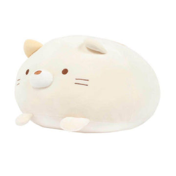 Amuse Sumikkogurashi Neko Mochi Cushion Soft Toy - Beige