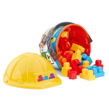 Juego de construcción de cubos y bloques con casco para niños en el trabajo (25 piezas)