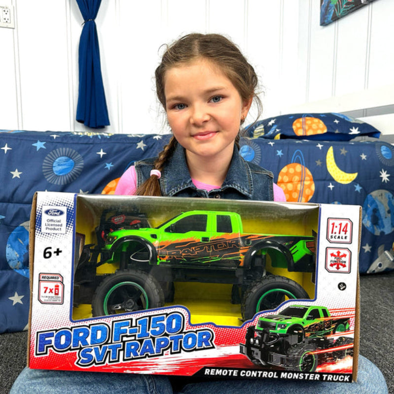 World Tech Toys Ford 1:14 Scale F-150 SVT Raptor Remote Control Truck - Green/Black