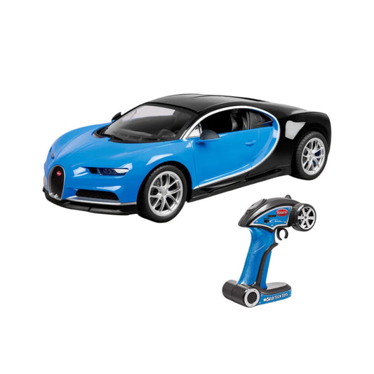 World Tech Toys 1:10 Bugatti Chiron Electric Full Functio 2.4Ghz RC Car - Blue / Black
