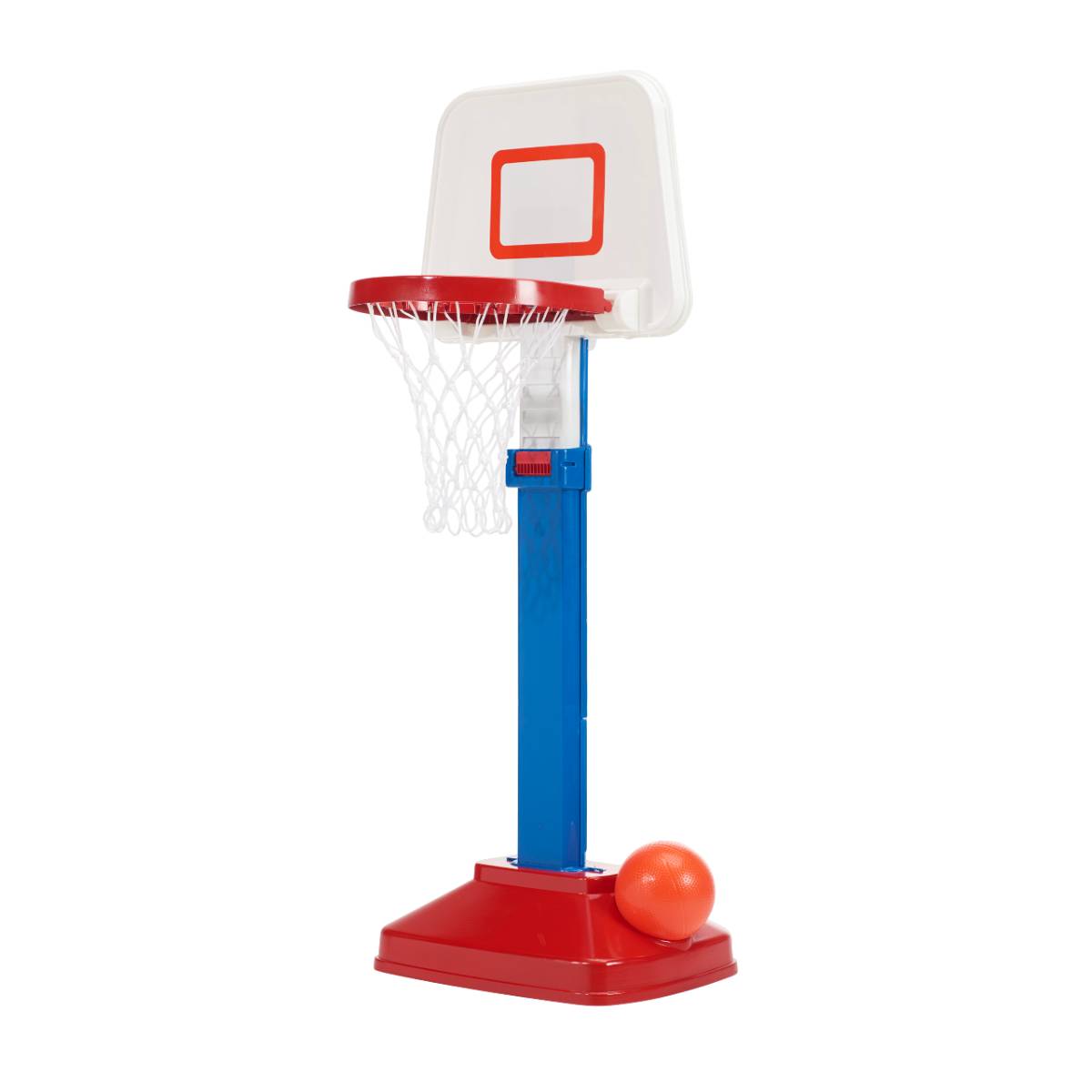 American Plastic Toys Jump'n Slam Basket Set- Red/Blue
