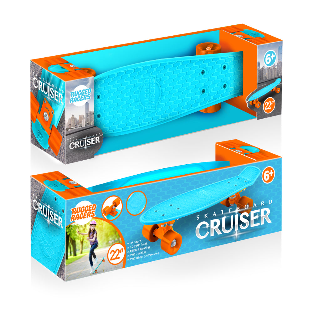Rugged Racers 22" Skateboard Cruiser - Blue