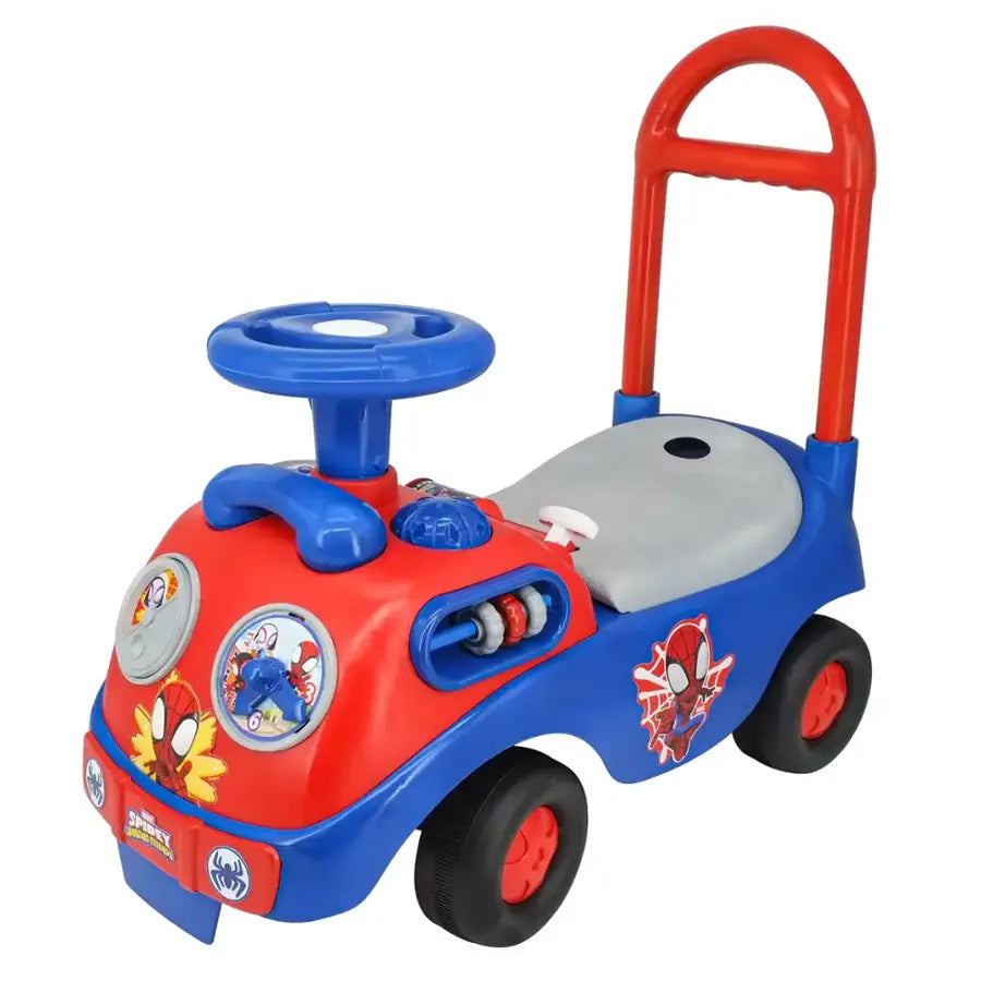Disney Amazing Spidey My First Activity Ride-on Toy with Lights and Sounds - Red/Blue