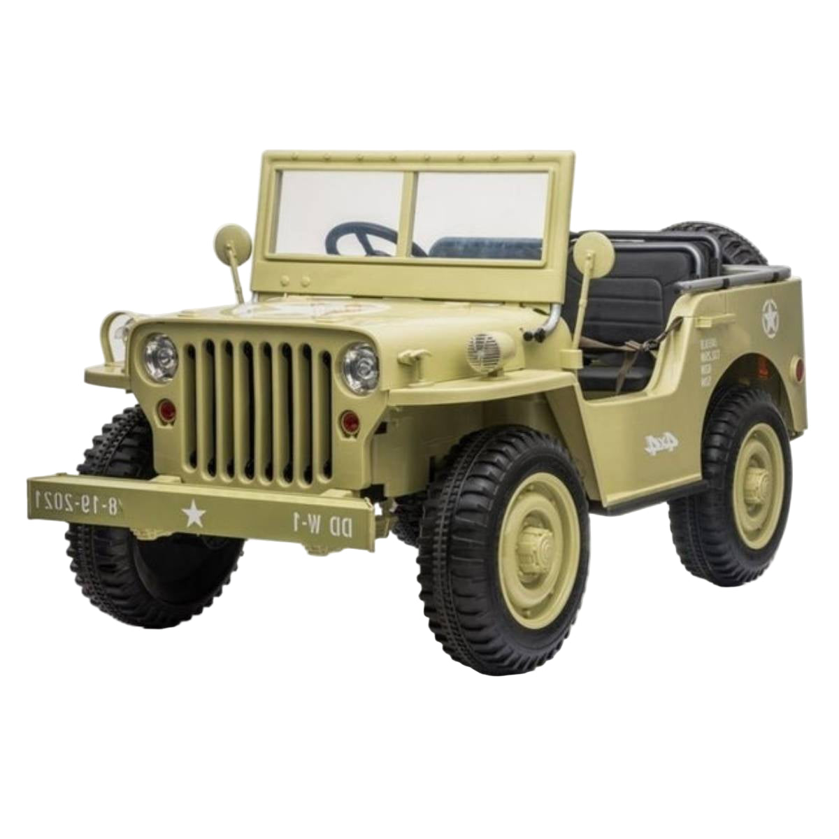 BBJ Toys Ride On Remote Control Military Jeep