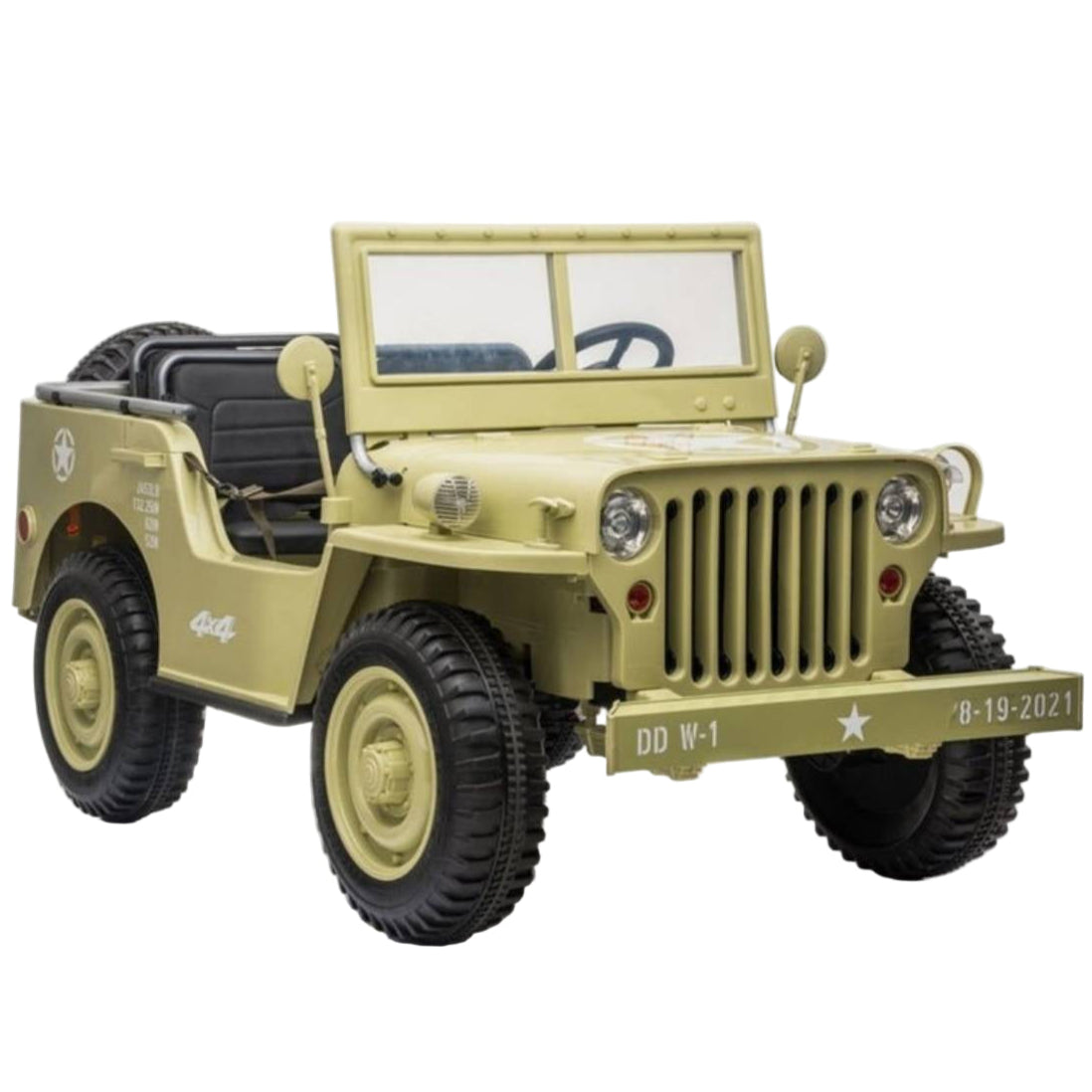 BBJ Toys Ride On Remote Control Military Jeep