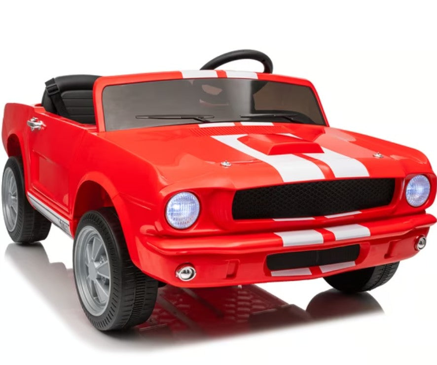 BBJ Toys 12V Ride On Shelby GT350 Remote Control Toy Car - Red