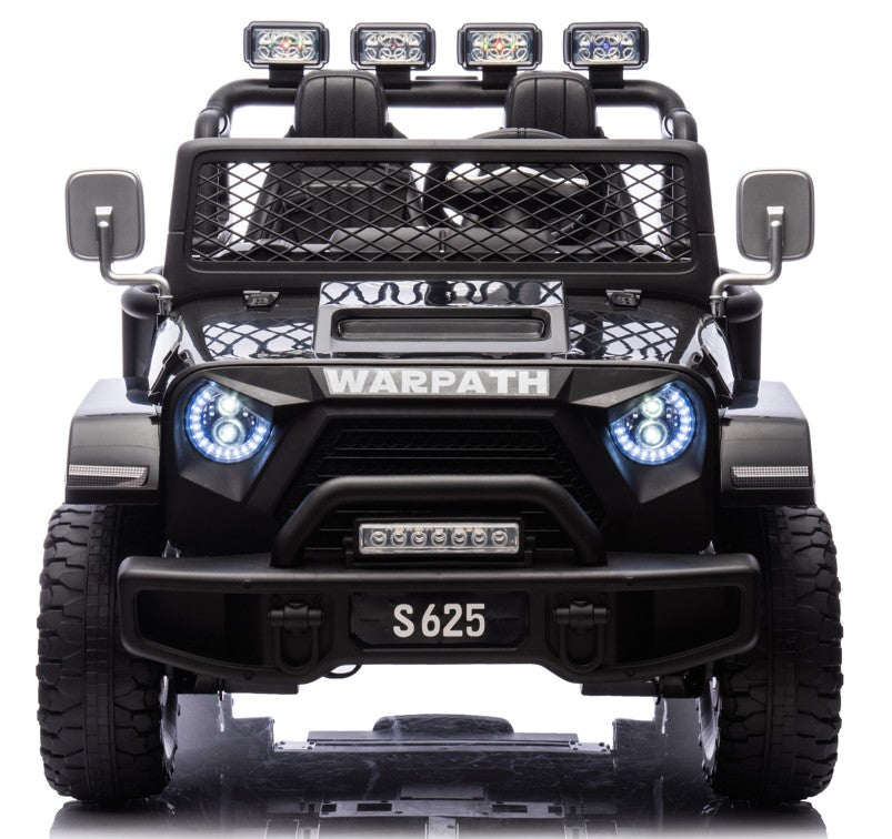 BBJ Toys 24V Ride On Offroad Remote Control Jeep - White/Black