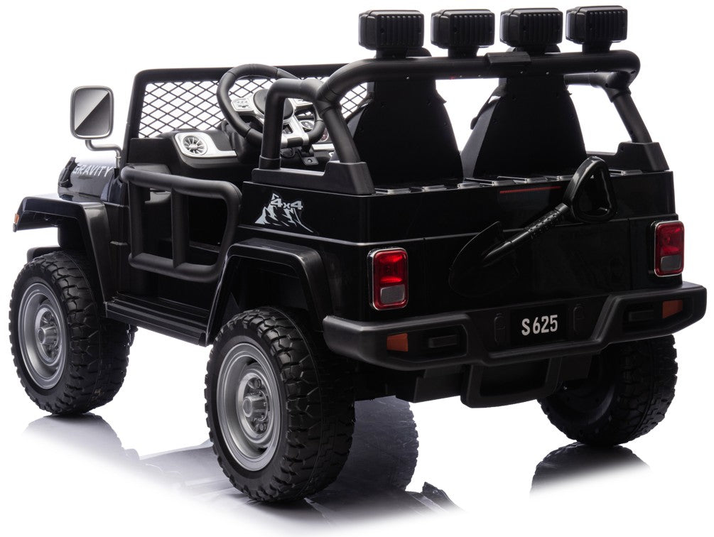 BBJ Toys 24V Ride On Offroad Remote Control Jeep - White/Black
