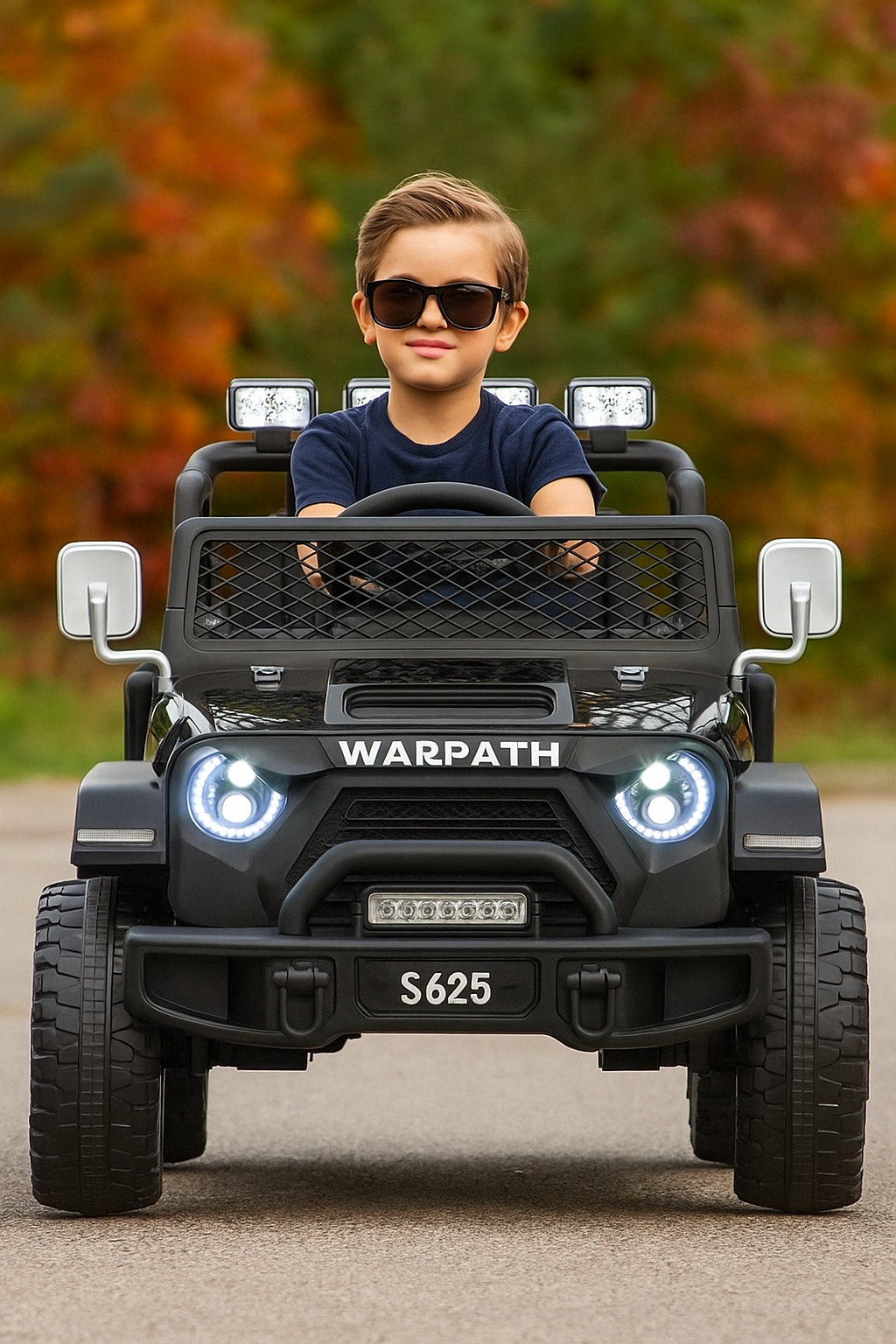 BBJ Toys 24V Ride On Offroad Remote Control Jeep - White/Black