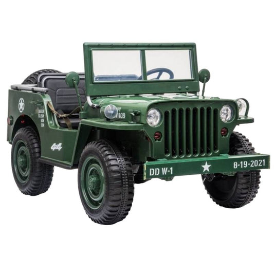 BBJ Toys Ride On Remote Control Military Jeep