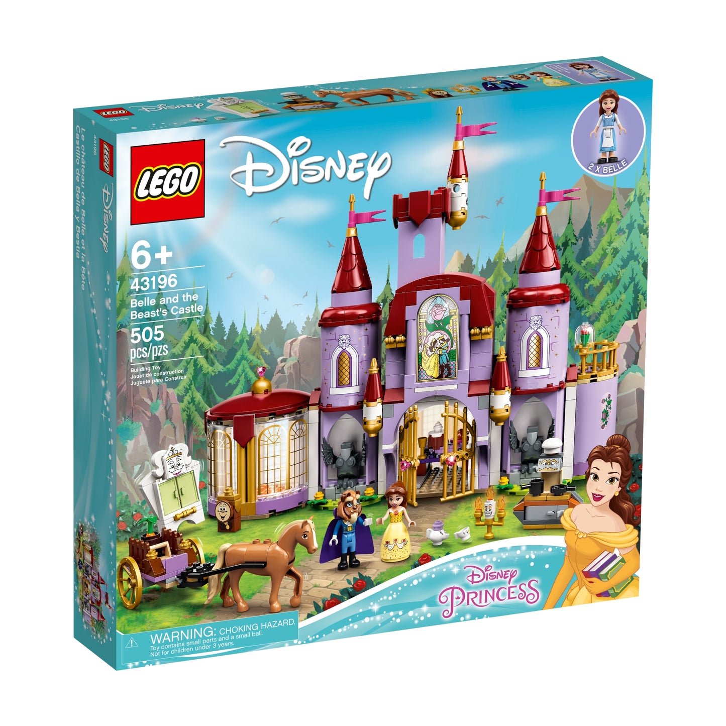LEGO Disney Belle and the Beast's Castle Building Toy Set (505-Pieces)